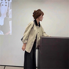 工装外套女中长款风衣秋季新款2025韩版宽松高级感休闲小个子上衣