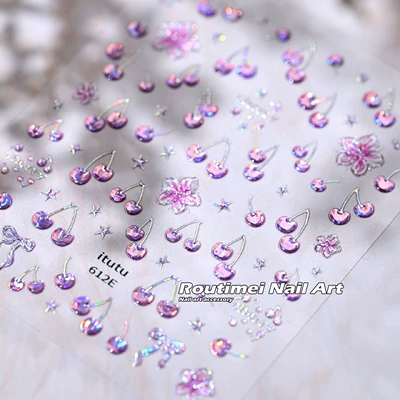 Summer Cherry Dream Fresh Little Dırnaq bəzəkləri - itutu612e-pink-cherry-dream-jelly