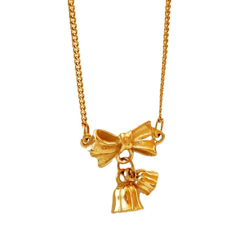 Collar de orquídeas de arco de princesa en fuga, oro de 18 quilates, diseño de alta calidad, cadena de clavícula para mujeres no se desvanece