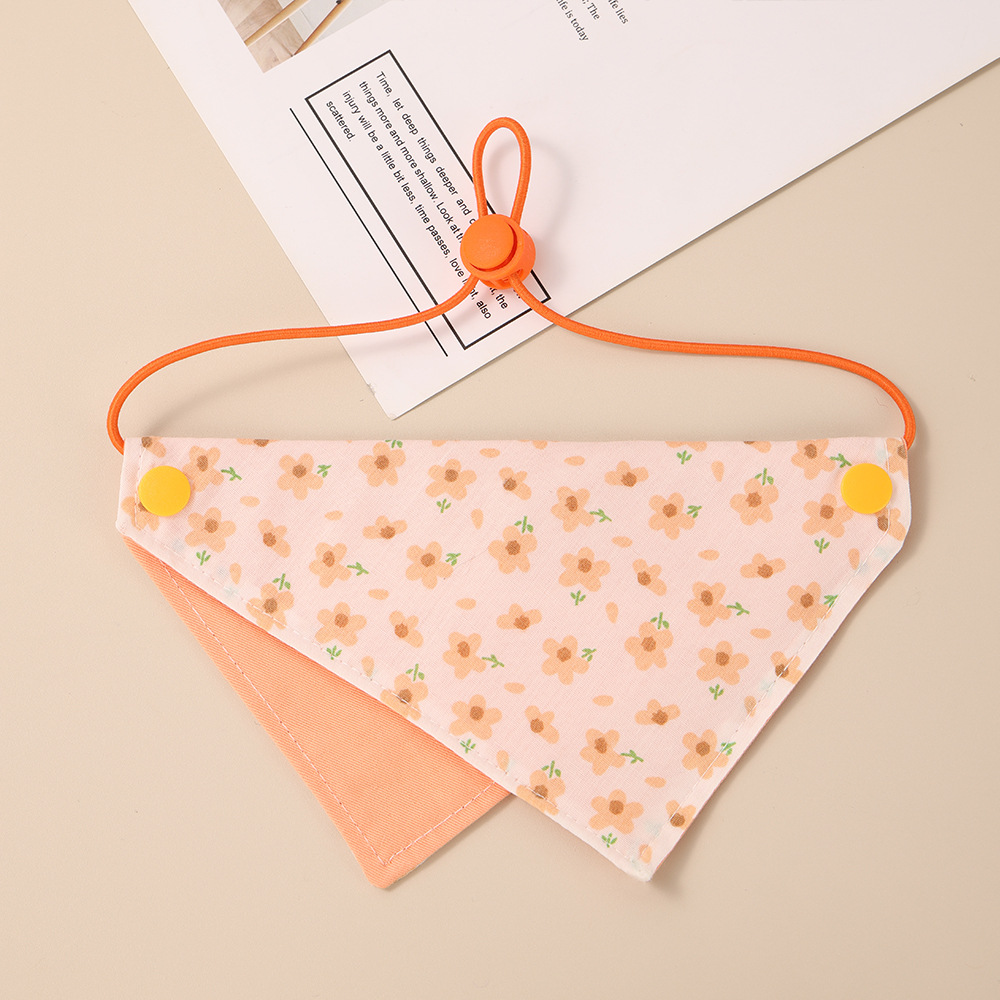 121 spring floral - tangerine / S size: suitable for neck circumference 17cm-27cm