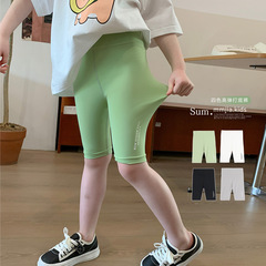 2023 Girls Summer New Style Leggings Shorts Korean Style Solid Color Baby Girl Shorts Elastic Skin Friendly Comfortable Shorts