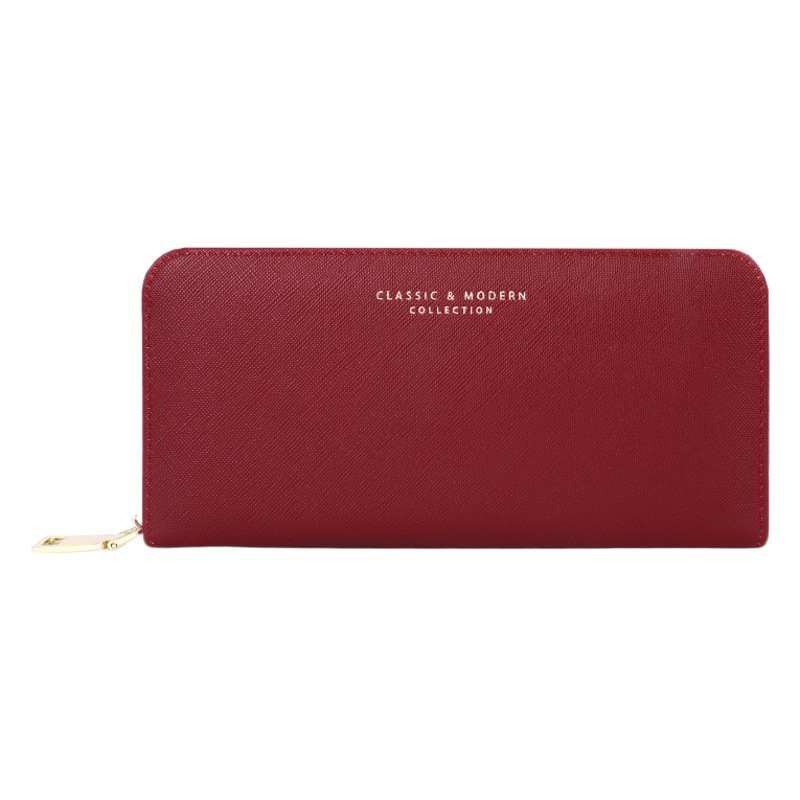 Talian 2023 New Wallet Fashion Women's Long Cross Pattern Zipper Clutch Bag Women's Casual Wallet