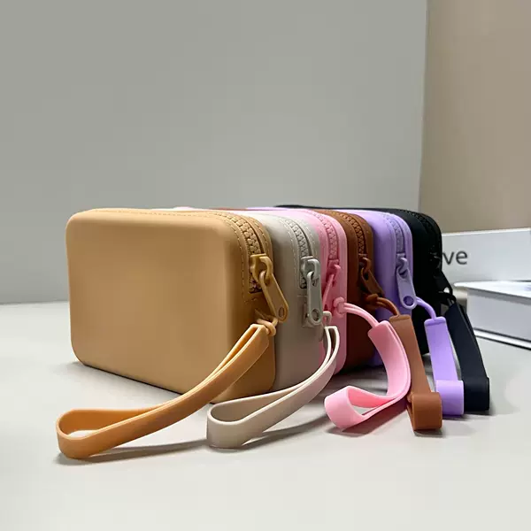 Silicone Storage Bag Mini Earphone Miscellaneous Storage Pouch Portable Key Card Holder Wallet Makeup Bag Cosmetics