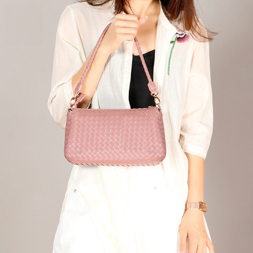 Women's bags 2024 new style hand-woven crossbody shoulder bag simple fashion armpit bag handbag