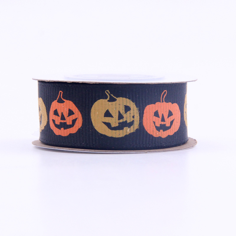 1.0cm 2.5cm decoración de Halloween cinta calabaza de Halloween cinta / araña / fantasma / cinta murciélago