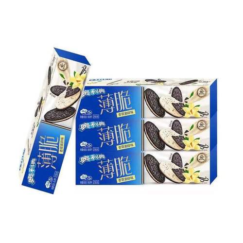 Oreo New Thin Crispy Sandwich Cookies 95g*24 Bulk Wholesale Ultra Thin Biscuits Leisure Afternoon Tea Snacks