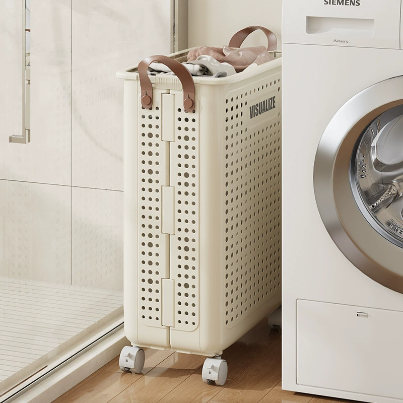 Home foldable plastic laundry basket, storage basket