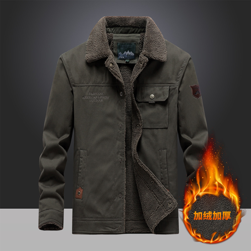 2024 nueva chaqueta de hombre al aire libre, chaqueta corta, chaqueta casual, chaqueta de hombre de mediana edad, chaqueta de bolsillo para hombre