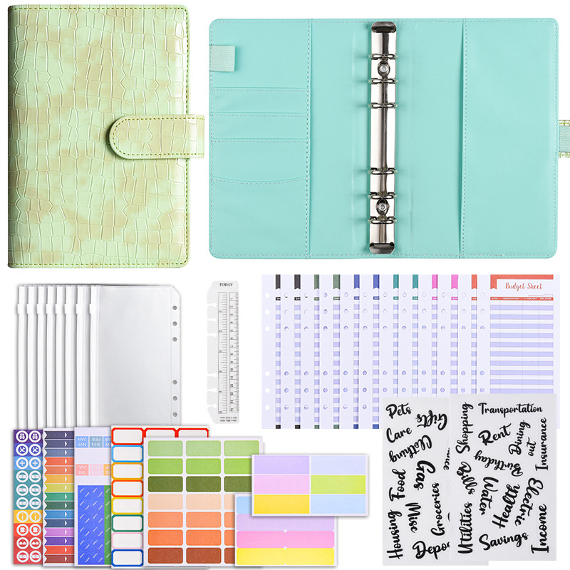 [명품선물팩] - 럭셔리 악어그린 (저가카드 12장 + 지퍼백 8장 + 워드스티커 2장 + 다기능스티커 3장 + 캘리퍼스 1 + 컬러라벨스티커 2 + 2