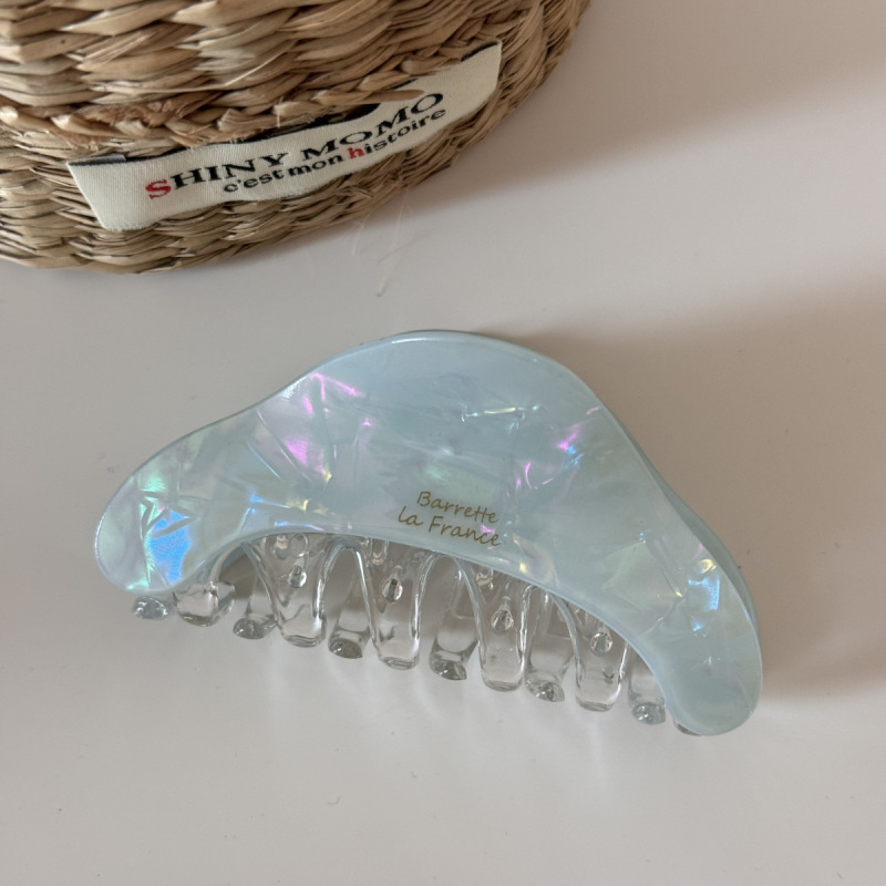 幻彩醋酸高级感发夹三角大号盘发鲨鱼夹简约后脑勺发量多抓夹头饰|undefined