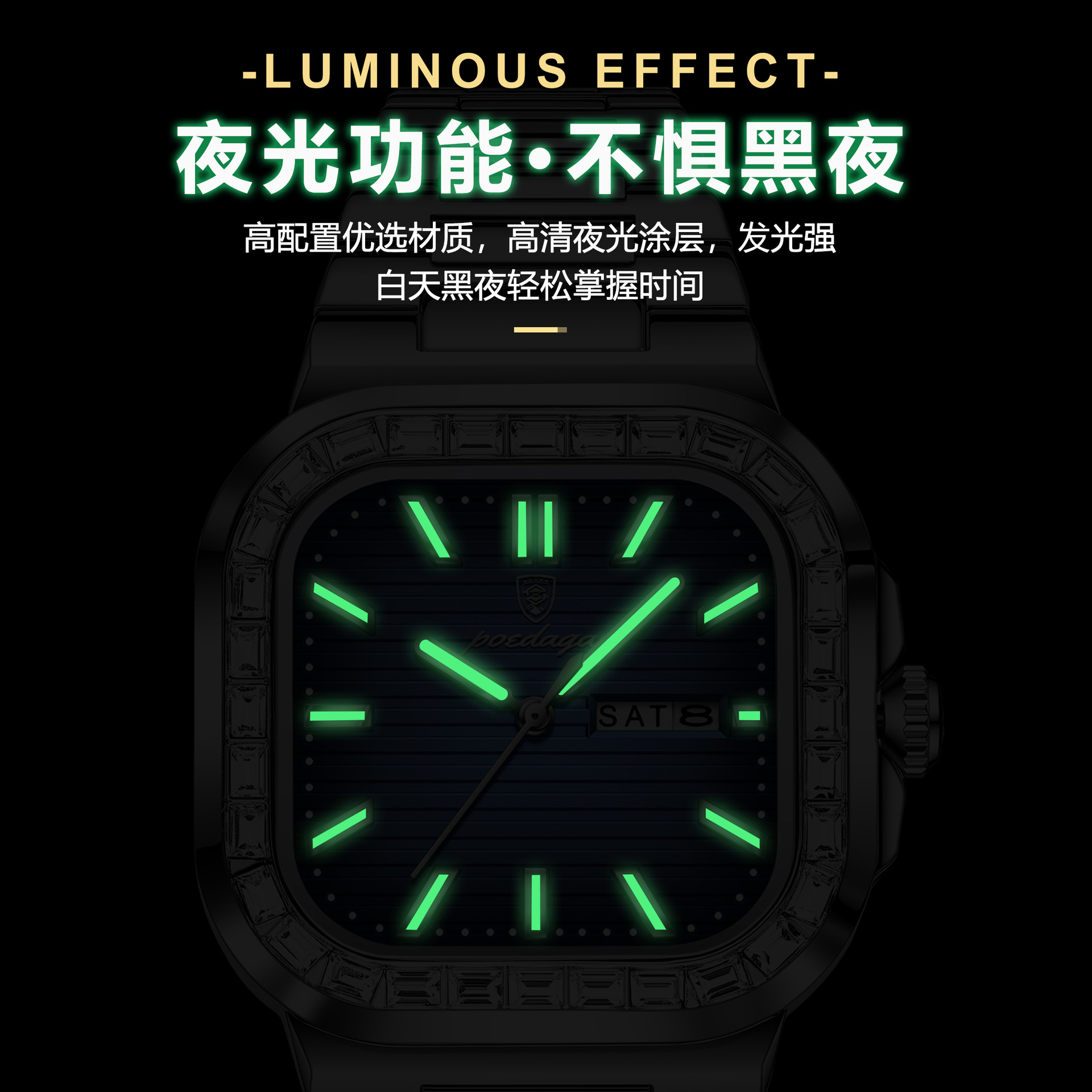 Marca suiza de lujo nuevo reloj de doble calendario para hombres reloj con incrustaciones de diamantes en vivo comercio exterior estilo caliente entrega de una pieza