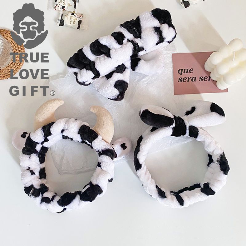 Estilo coreano ins estilo lindo tridimensional banda de pelo de vaca súper lindo cuerno diadema Internet celebridad lavado de cara maquillaje diadema pelo