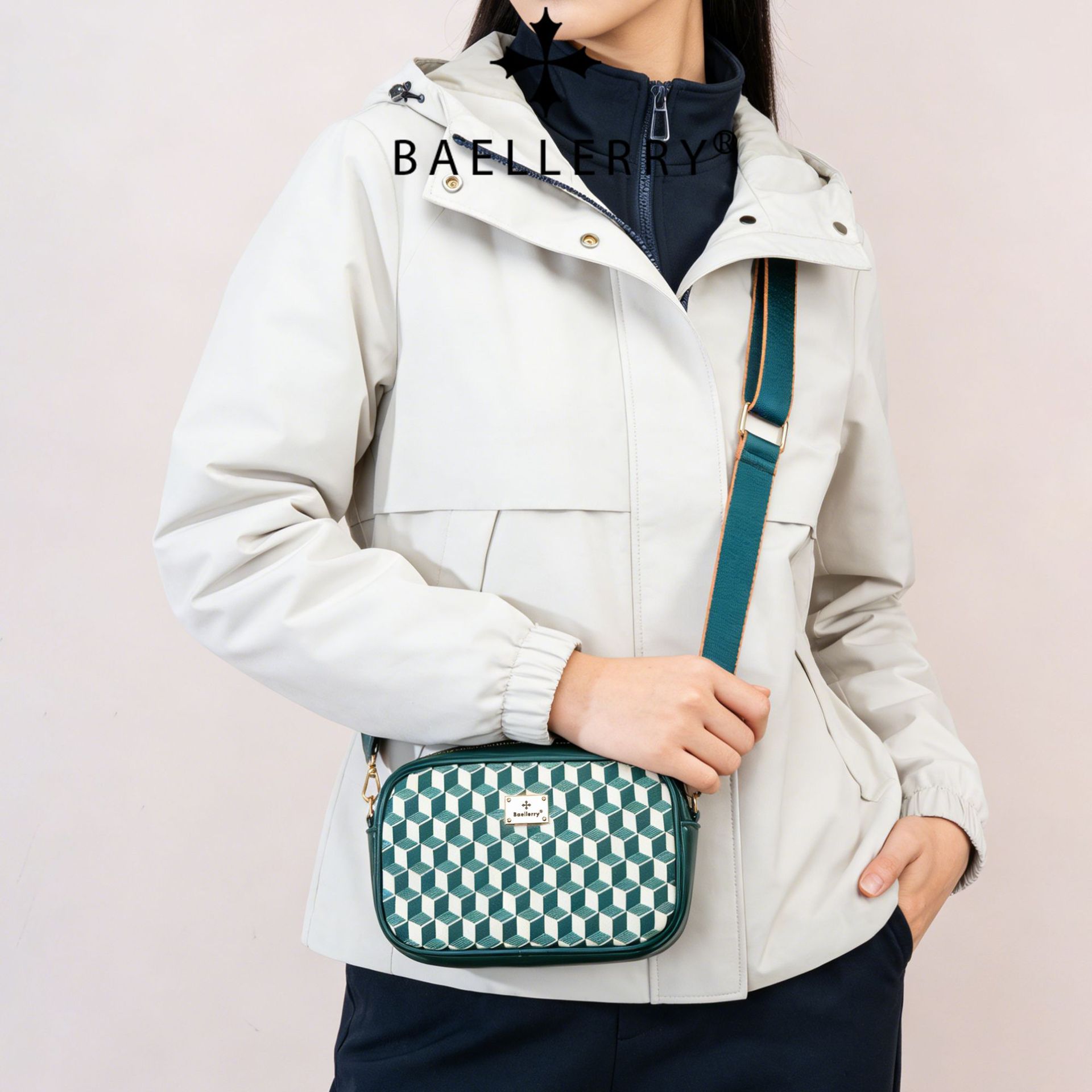 Borsa a spalla donna a quadri mini borsa a tracolla versatile_voghion.com