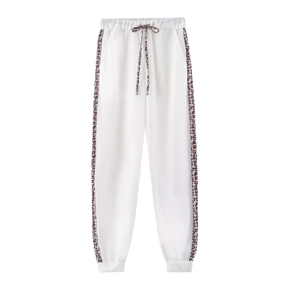 Women's Leopard Print Sweatshirt And Pants Set For Autumn Winter_voghion.com