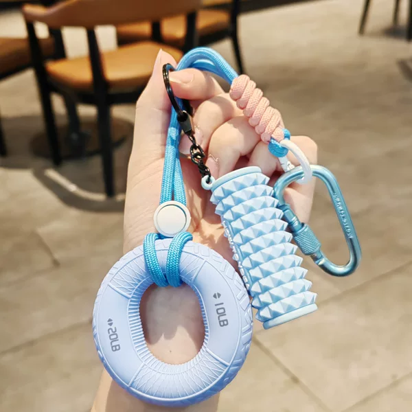 Fun Grip Ring Decompression Keychain Pendant Couple Bag Pendant Car Key Chain Creative Fitness Gift