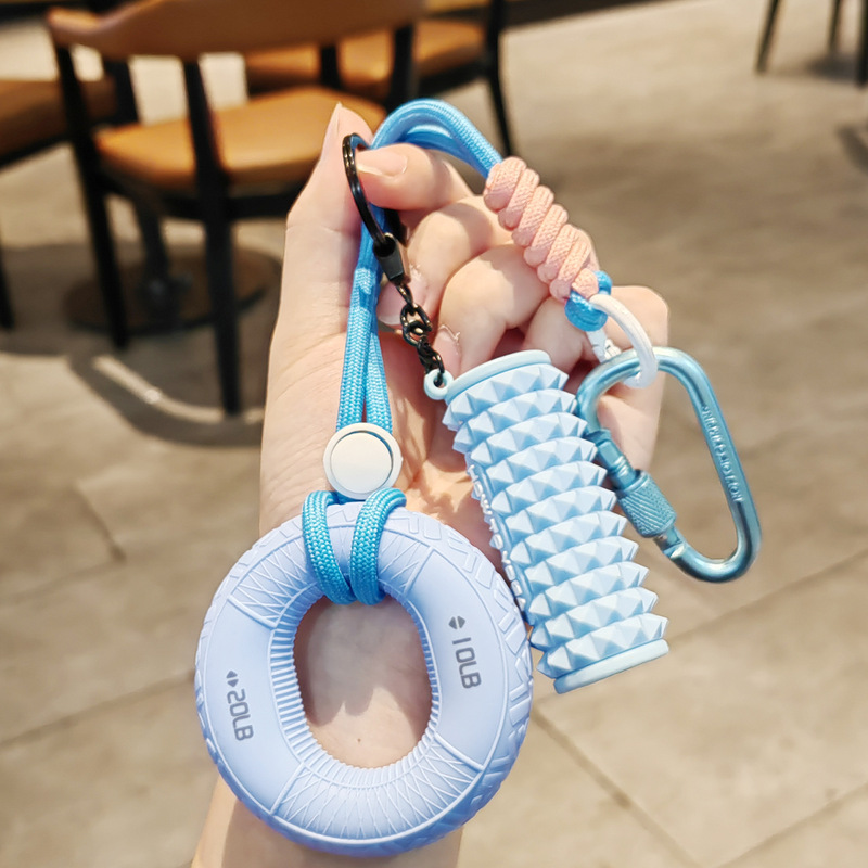 Fun Grip Ring Decompression Keychain Pendant Couple Bag Pendant Car Key Chain Creative Fitness Gift
