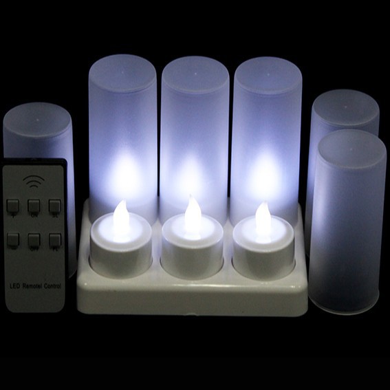 Precio de fábrica al por mayor de Navidad día de luz de la Vela decorativa recargable LED té luz de la cera de boda confesión diseño Bar Restaurante