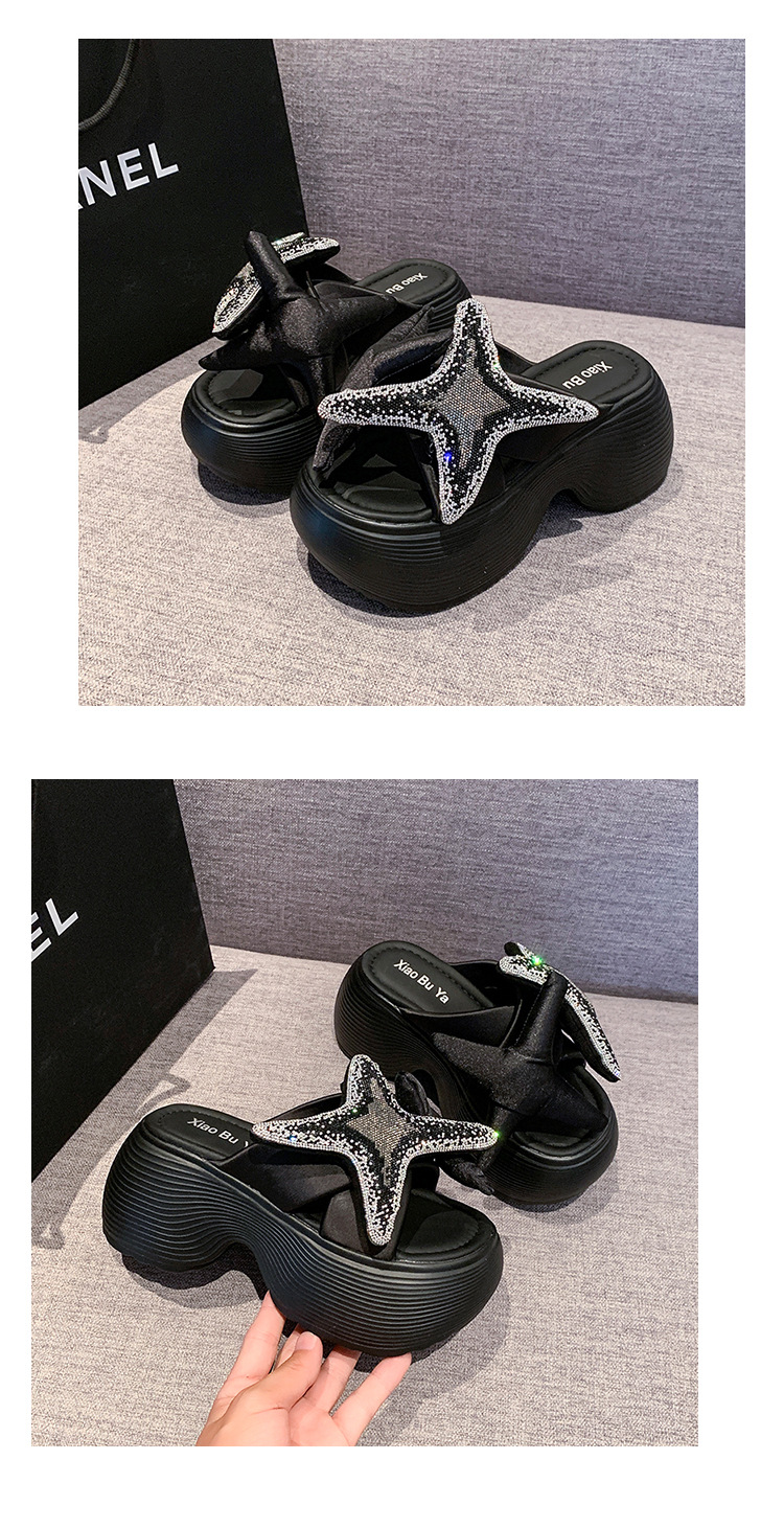 Women's 8.5 Cm Platform Sandals With Rhinestones Unique Fashionable Design Perfect For Skirts New Style_vogvips.com