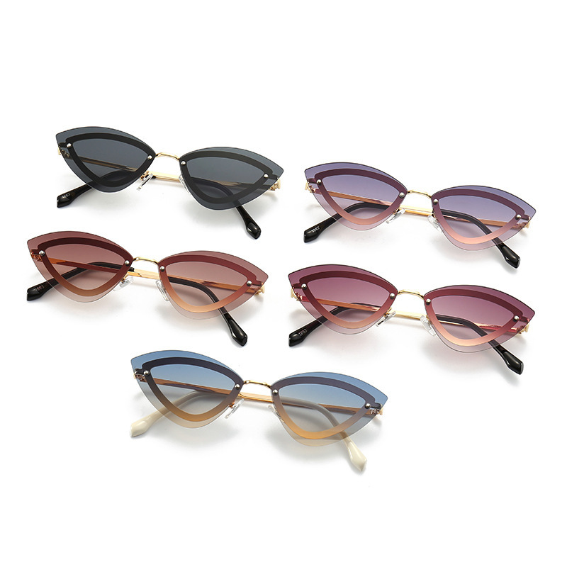 Elegant Basic Color Block Pc Cat Eye Full Frame Women's Sunglasses display picture 2