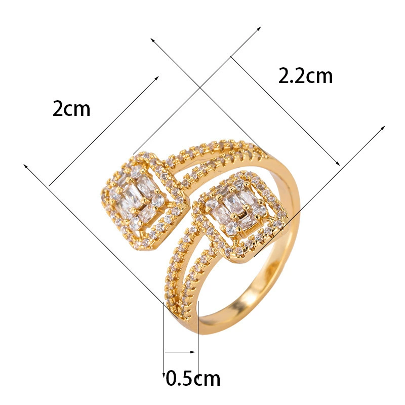 Квадратное кольцо, аксессуар, стиль европейский, инкрустировано diamonds?