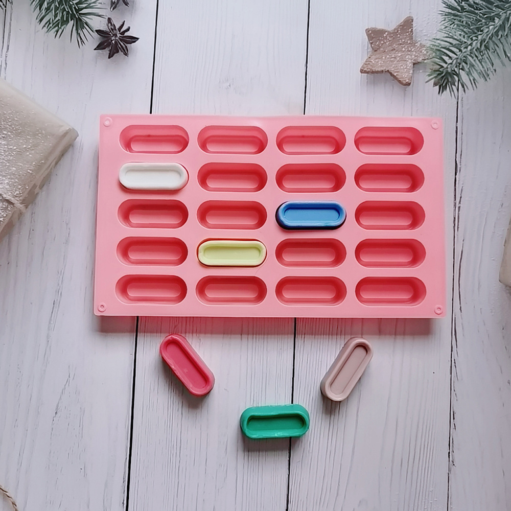 20 molde de pastel de tira larga 585 molde de galletas de silicona molde de pastel de helado pudín molde de postre para hornear