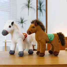 2026仿真马公仔毛绒玩具跨境玩偶欧貂马年吉祥物礼物可爱娃娃批发