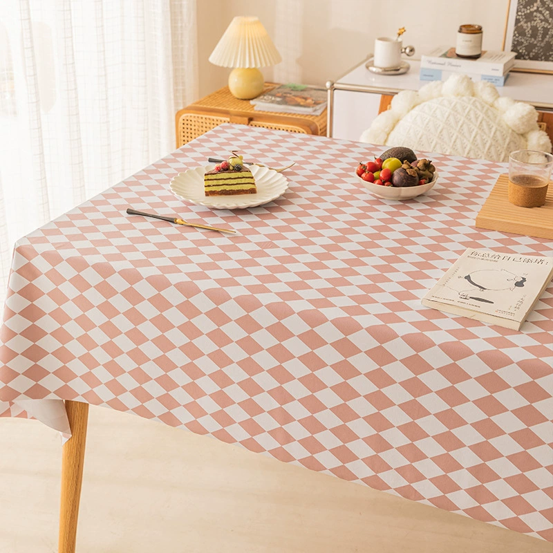 PVC Tablecloth, ins style, waterproof and oil-proof, diamond pattern, multiple sizes