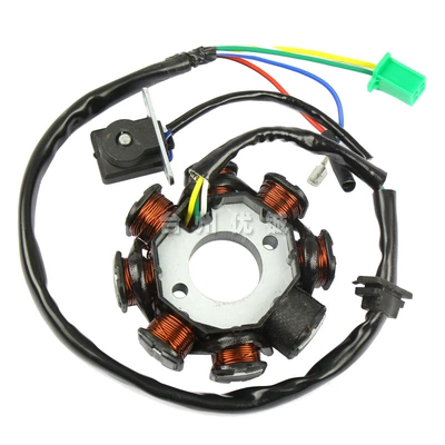 GY 6 125/150 coil 8-pole DC engine magneto stator generator coil GY6 engine coil (Motorcycle engine and accessories) - gy6-125-coil-8-poles-5-lines
