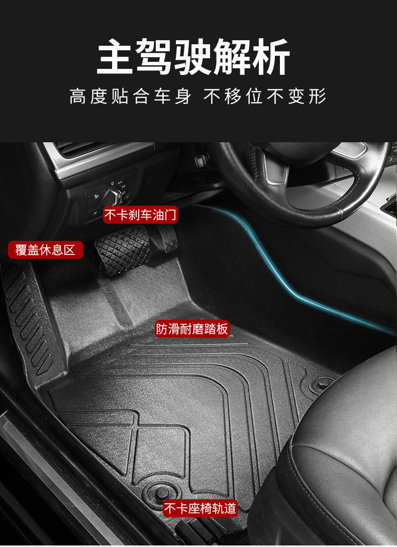 Universal Car Floor Mats TPE Car Floor Mats Upper Layer