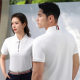 230g 40 heavy pearl cotton POLO shirt short sleeve lapel T-shirt Korean color matching collar men's business wear custom