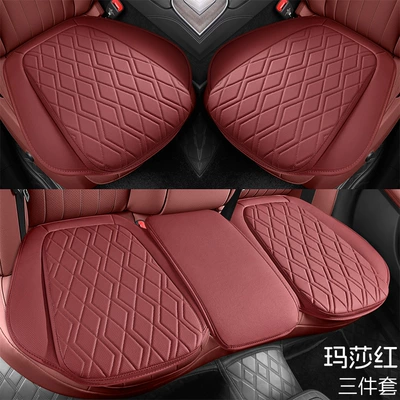 Seat cushion, seat cover, Temu Full-Cover Seat Covers Interior - martha-red-square-mat1