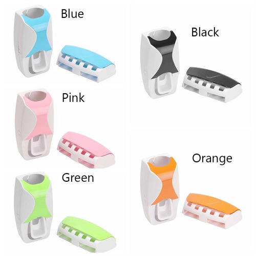 Automatic toothpaste squeezer without punching toothbrush storage rack wall-mounted toothbrush holder toothpaste squeezer dust-proof toothbrush holder
