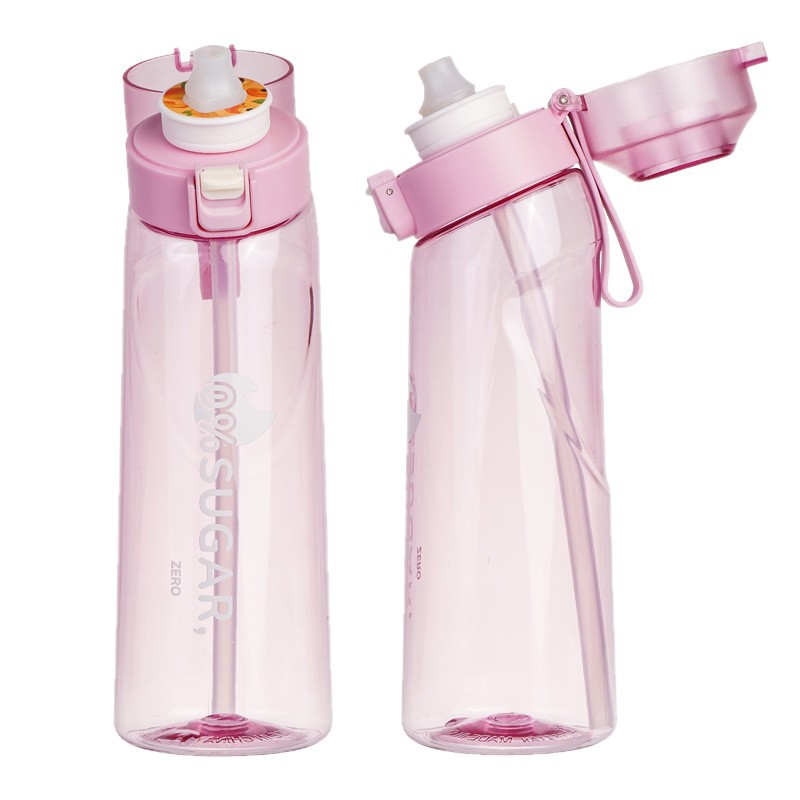 Botella de Agua Deportiva Tritan con Anillo de Frutas Perfumadas, Sin Azúcar, Sin Calorías, Lista para Usar, Universal, Seleccionada Cuidadosamente
