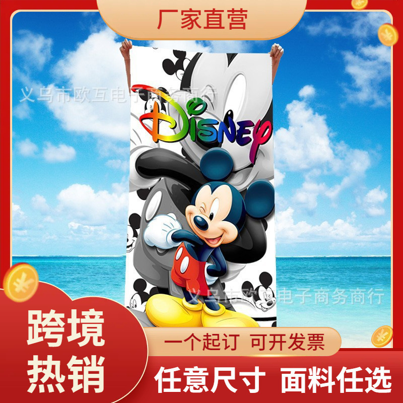 Cartoon Minnie TE Foreign Trade Beach MU Digital Printing Hot Sale Mickey Beach Towel Bath Towel Cartoon Minnie TE Foreign Trade Beach MU Digital Printing Hot Sale Mickey Beach Towel Bath Towel