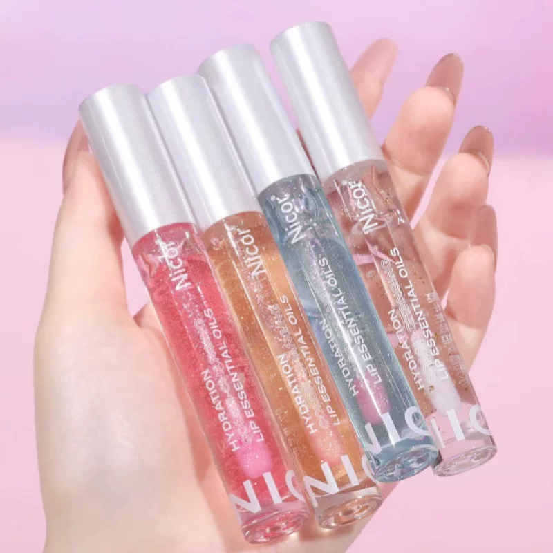 Nicor Essence, essential oil, lip gloss, intense hydration, lip care, mirror effect, plump lips effect