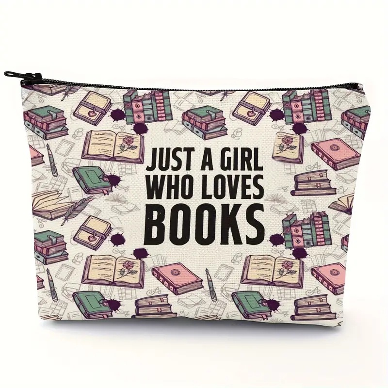Transfronterizo Amazon Temu popular de lino de doble cara impresa bolsa de almacenamiento de cosméticos bolsa de las mujeres multi-funcional bolsa de cremallera