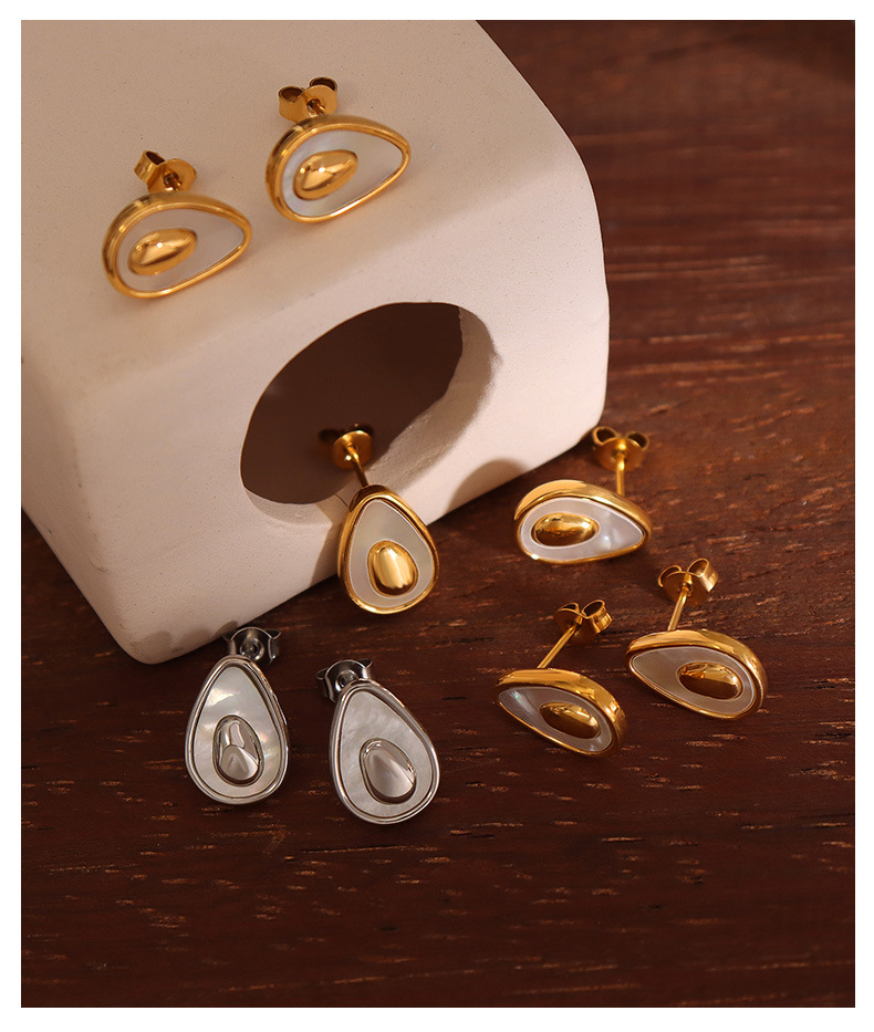 Womenu0027S Fashion Water Drop Titanium Steel Earrings Necklace Plating No Inlaid Jewelry Sets