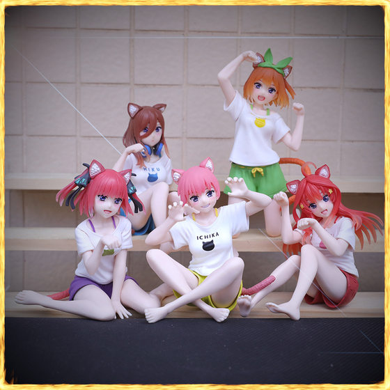 Cats and beautiful girls live in May hand-made model five equal parts of the flower marriage two is three or nine cross-border tremolo ornaments