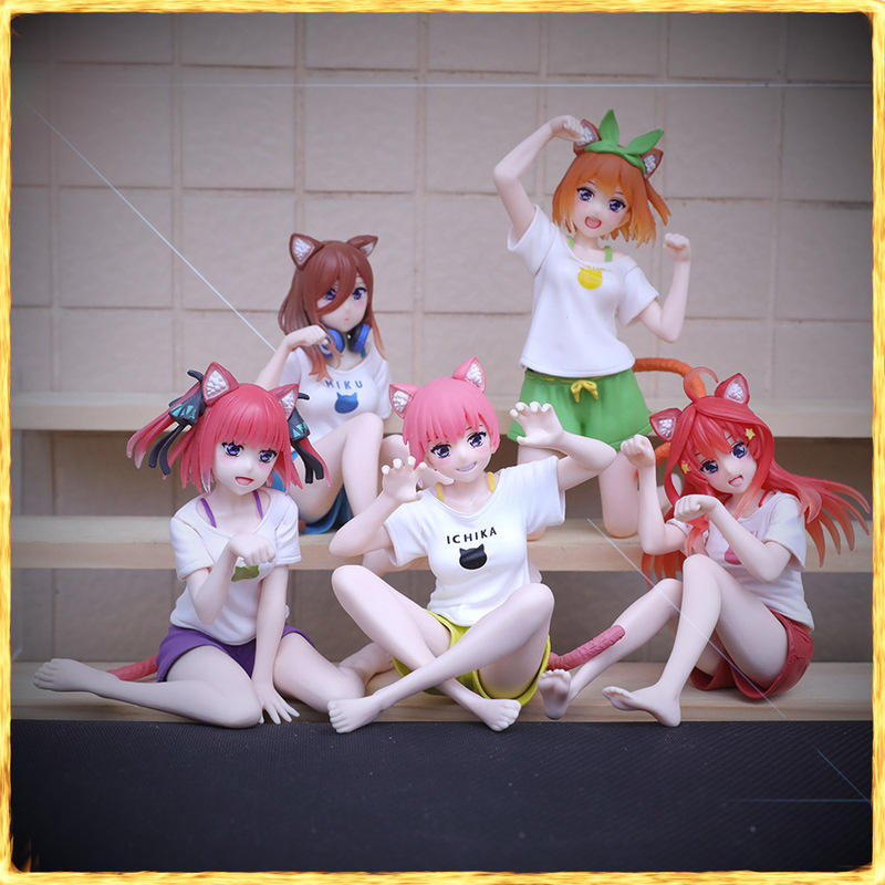 Cat-Themed Home Wear May Figure Model Five-Part Flower Wedding Nino Sanjiu Cross-Border Tiktok Ornament Mini
