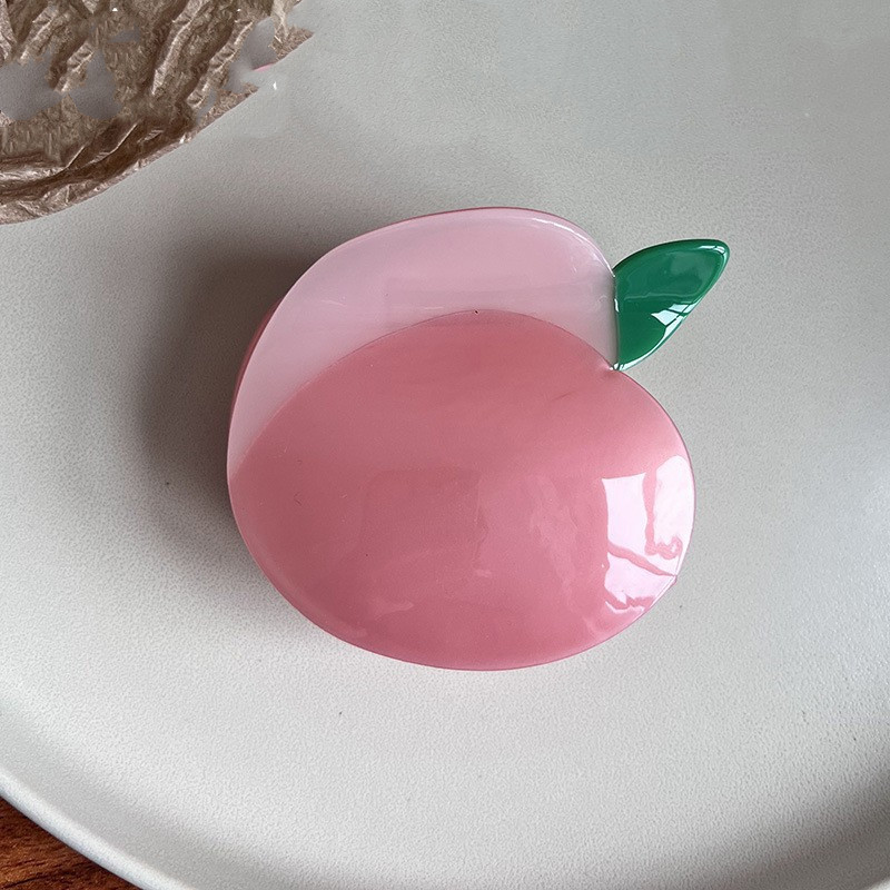 Peach, Cherry Pattern Sweet Peach Cherry Acetic Acid Sheets Hair Claws