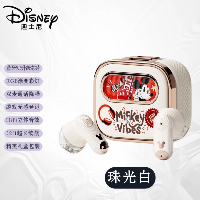 Disney Bluetooth headset nuevo ultra-larga resistencia reducción de ruido baja latencia linda chica de alto aspecto medio-en-oído Q9