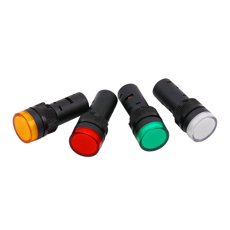 24V36V110V220V小型AD16-16C设备高亮度LED发光指示信号灯16mm
