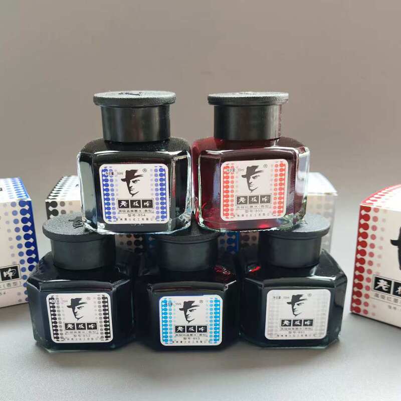 Boss Brand Ink for Fountain Pens, 55ml Bottled Ink, Non-Carbon Blue-Black-Red-Black-Blue Ink Boss Brand Ink for Fountain Pens, 55ml Bottled Ink, Non-Carbon Blue-Black-Red-Black-Blue Ink