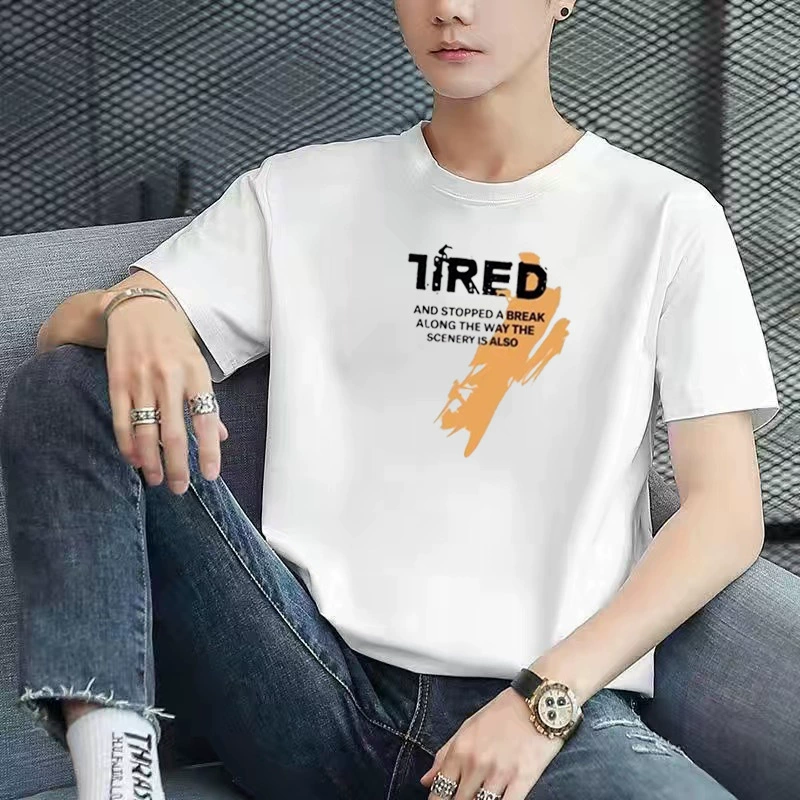 2025 мужская футболка с коротким рукавом летняя нижняя рубашка с круглым вырезом