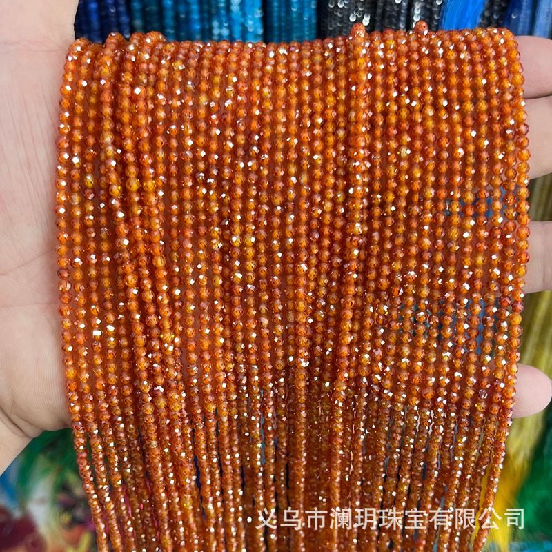 ジュエリー2 ~ 4mm超フラッシュカラー水晶ジルコン切断面半製品卸売り手作りdiyネックレス散珠|undefined