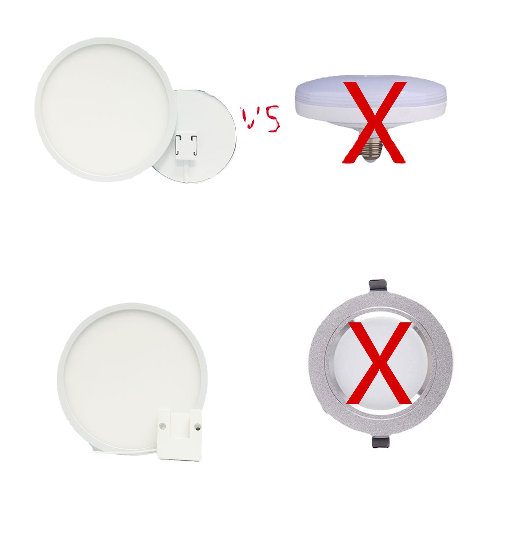 Pasillo redondo transfronterizo simple instalación downlight hotel centro comercial hogar iluminación LED superficie montada LED panel de luz