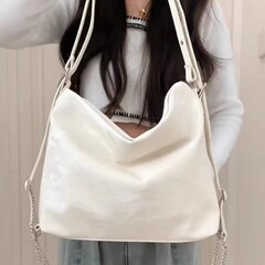 小众设计慵懒风托特包女2025大容量多功能双肩包三用单肩斜挎包