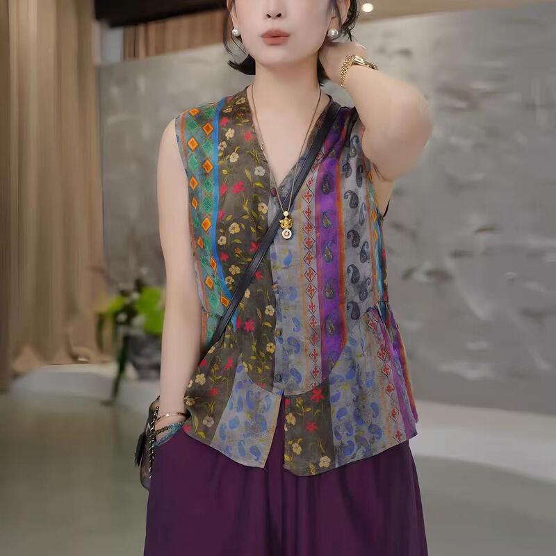 2026 New Style New Chinese-Style Women's Sleeveless Blouse 2026 Next Season New Retro Designer Light Luxury Top 2026 New Style New Chinese-Style Women's Sleeveless Blouse 2026 Next Season New Retro Designer Light Luxury Top