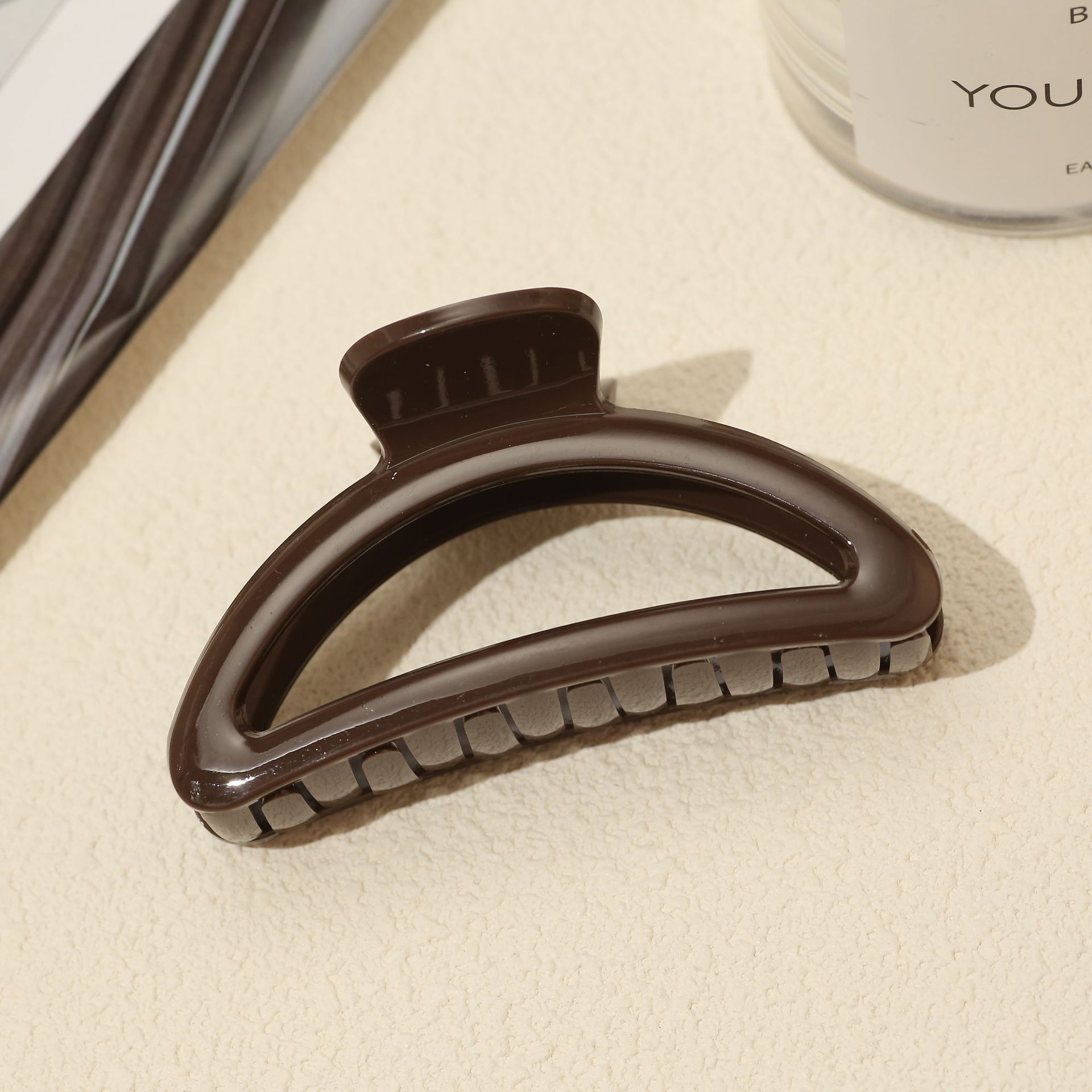 Pinza para el cabello, temperamento femenino, clip de agarre de cara brillante, sentido mediano de alto nivel, parte posterior de la cabeza, clip de tiburón, pequeño volumen de cabello, tocado