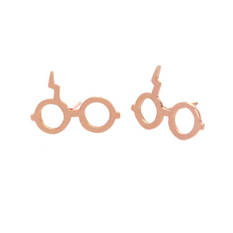 Gafas De Moda De Acero De Titanio Pendientes De Acero Inoxidable Chapado Sin Incrustaciones display picture 4